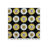 Fabric, Fabric CreationsBlack with Yellow and White Daisy Flowers